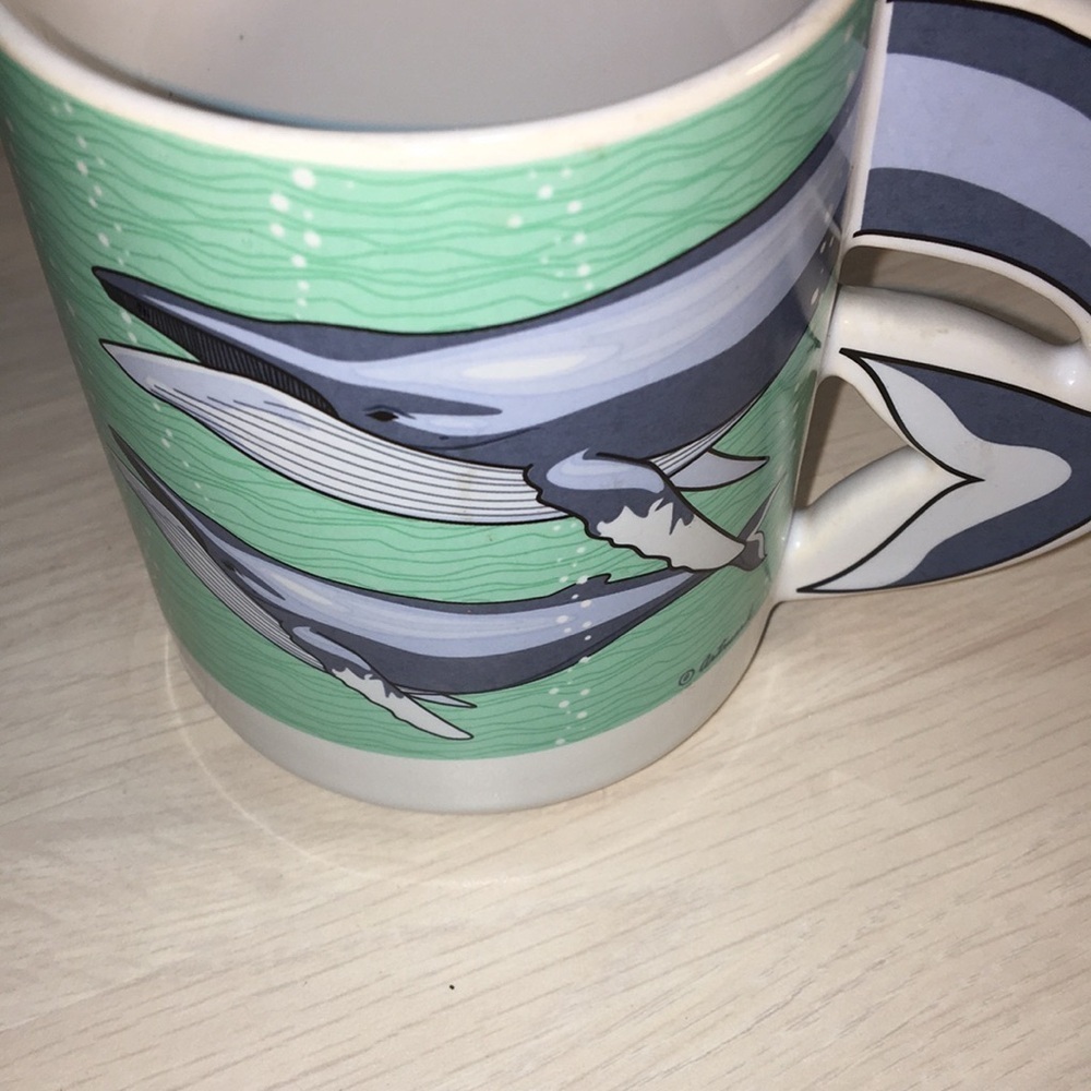 1992 Vintage Whale Tail Handle Coffee Mug - Picture 9 of 13